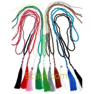 50 pieces free shipping pack tassels necklaces beads long strand 